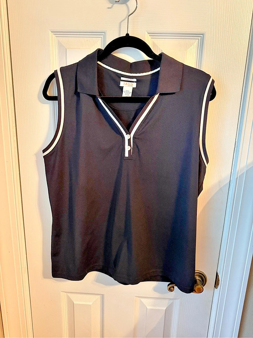 IZOD Cool Flex women’s Black Sleeveless Polo XL